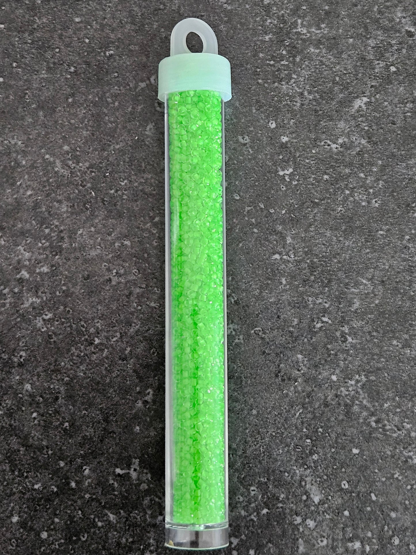 Czech Seed Bead 10/0 Crystal C/L Neon Green