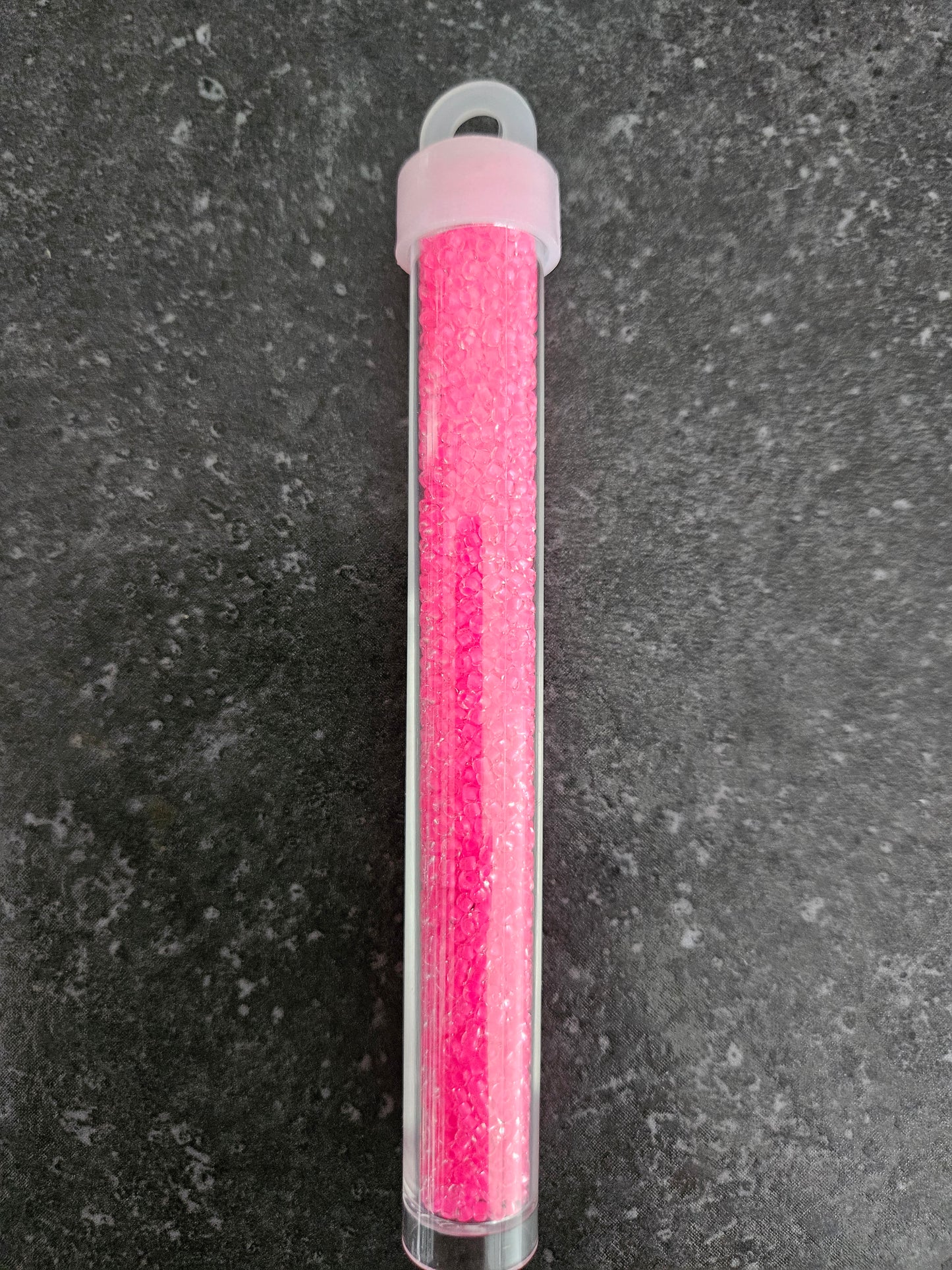 Czech Seed Bead 10/0 Crystal C/L Neon Pink