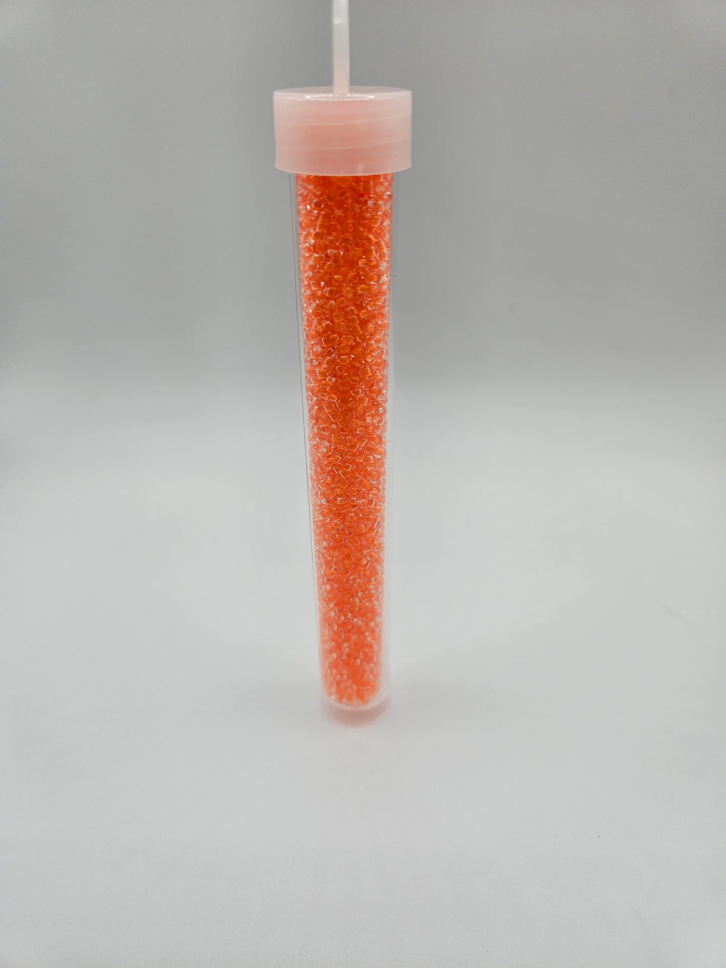 Czech Seed Bead 10/0 Crystal C/L Neon Orange