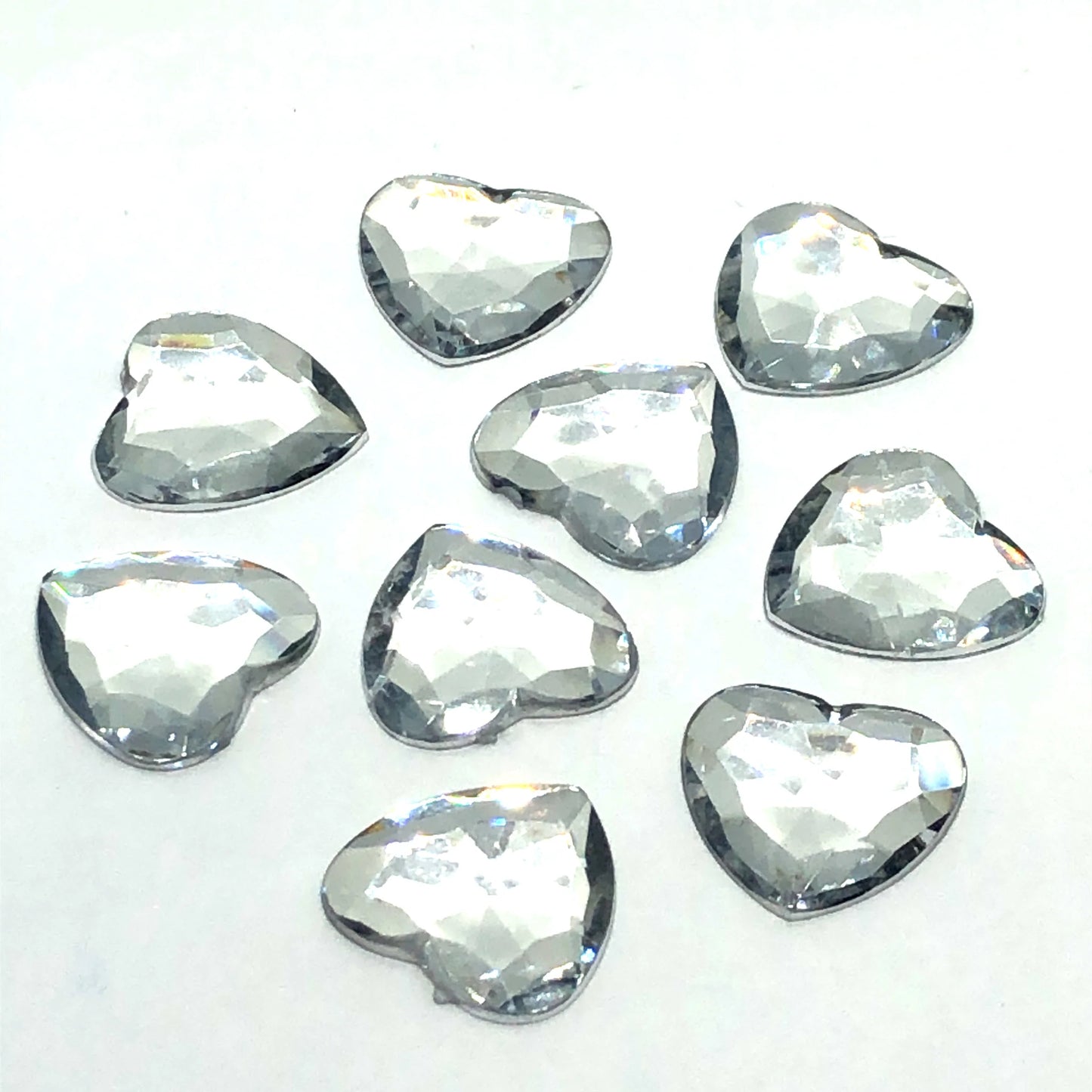Heart Clear Crystal Resin Cabochon 20MM