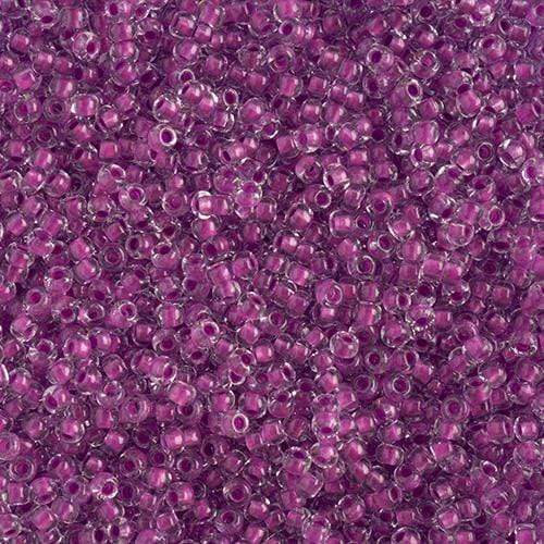 Czech Seed Bead 10/0 Crystal C/L Neon Purple