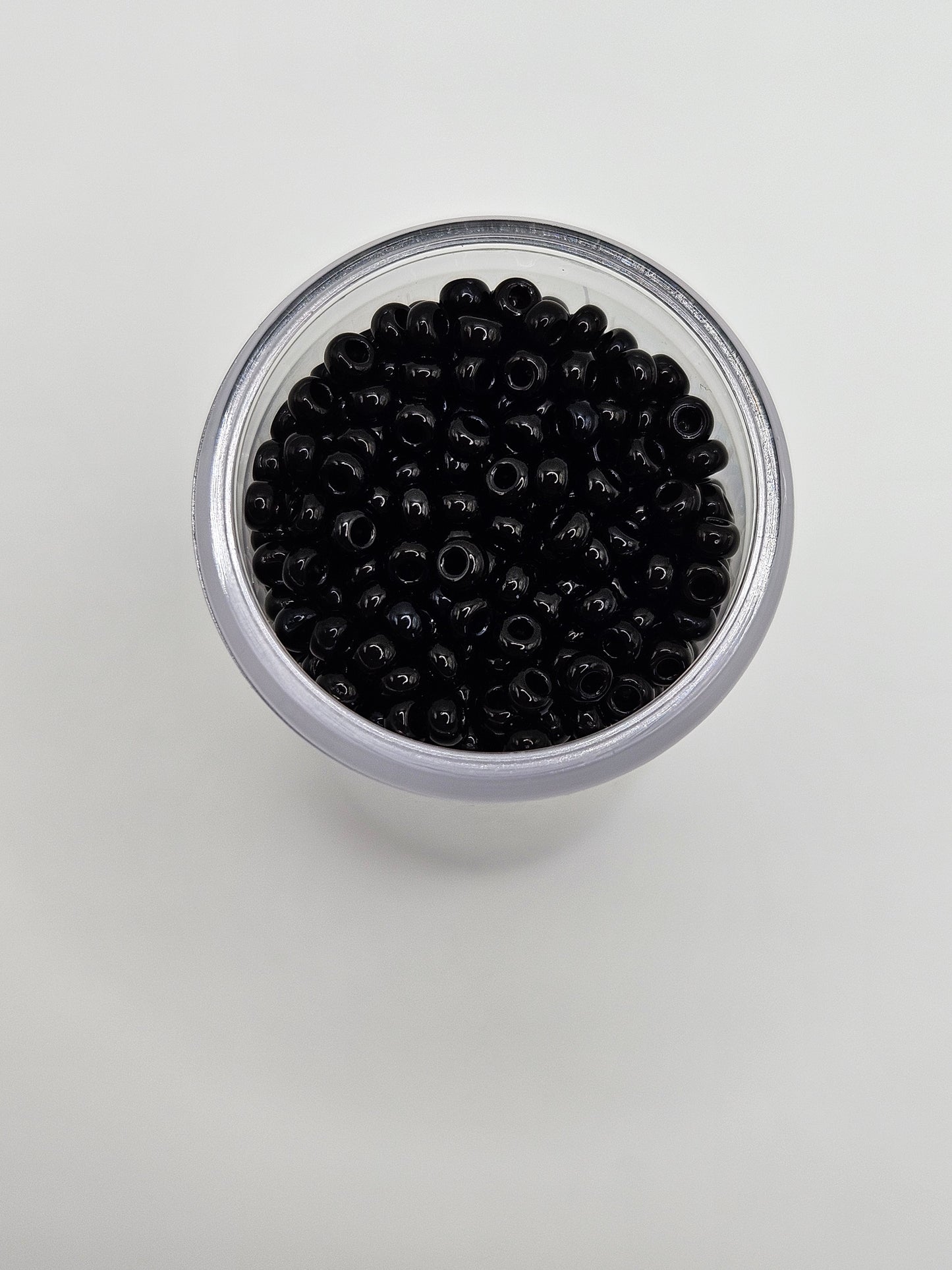 Czech Seed Bead 10/0 Opaque Black