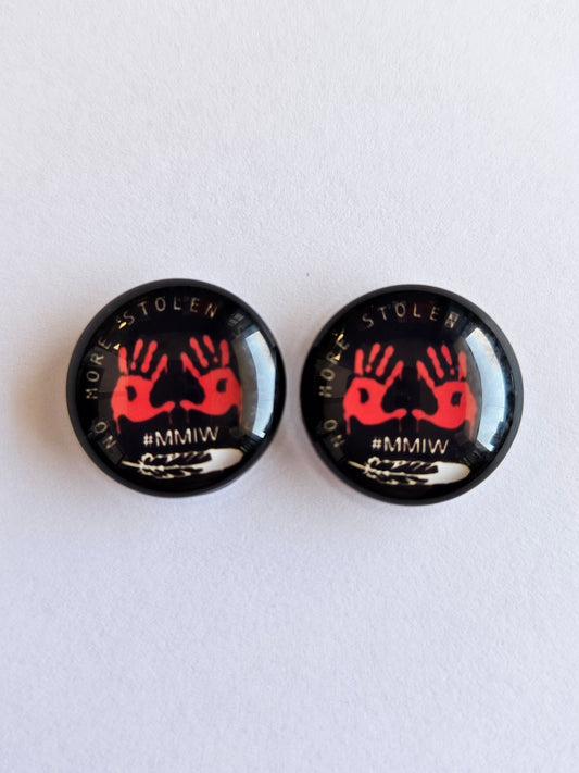 Round Flatback MMIWG Glass Cabochon 18MM