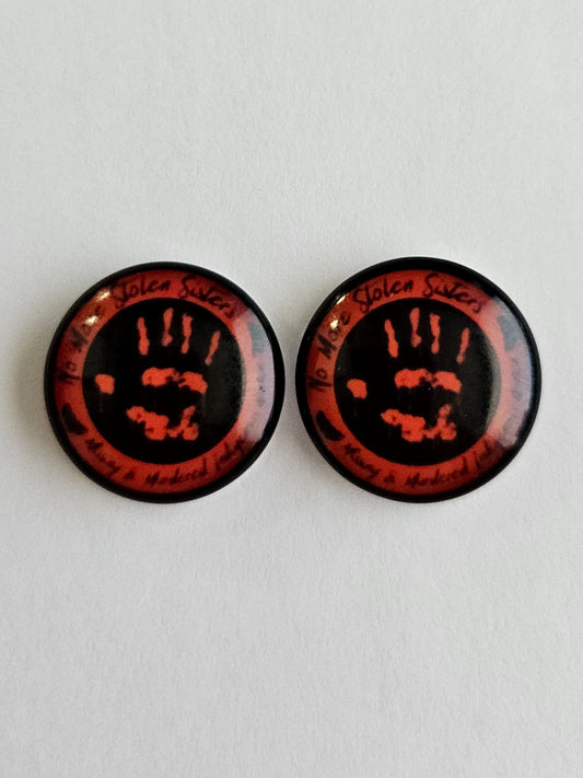 Round Flatback MMIWG Glass Cabochon 18MM