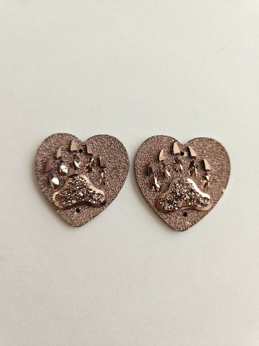 Heart-Shaped Bearpaw Cabochon 25MM
