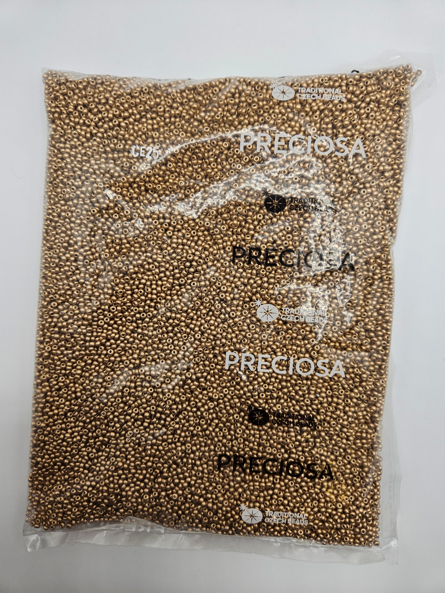 Czech Seed Bead 10/0 Metallic Light Gold