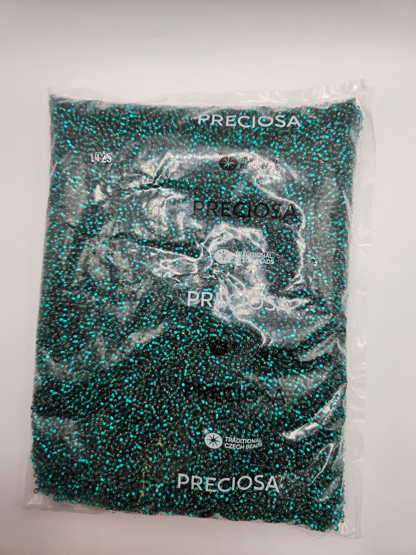 Czech Seed Bead 10/0 S/L Teal Green