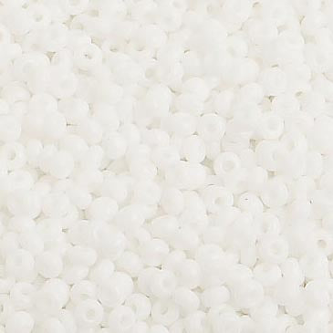 Czech Seed Bead 10/0 Opaque White