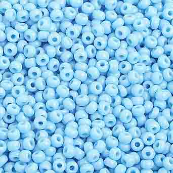 Czech Seed Bead 10/0 Opaque Light Blue