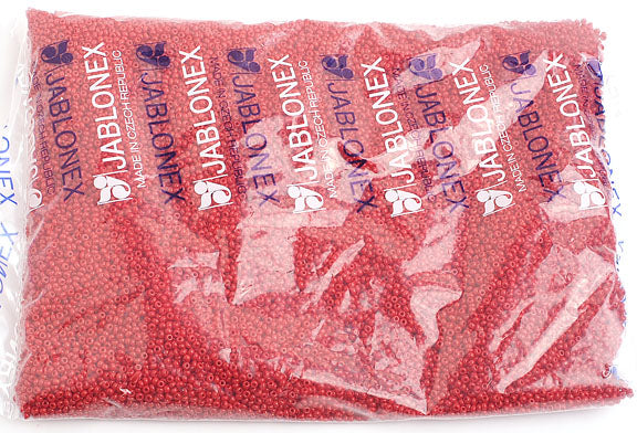 Czech Seed Bead 10/0 Medium Dark Red