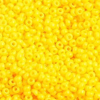 Czech Seed Bead 10/0 Opaque Golden Yellow