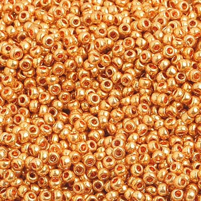 Czech Seed Bead 10/0 Metallic Gold