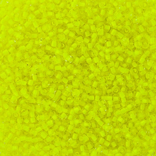 Czech Seed Bead 10/0 Crystal C/L Neon Yellow