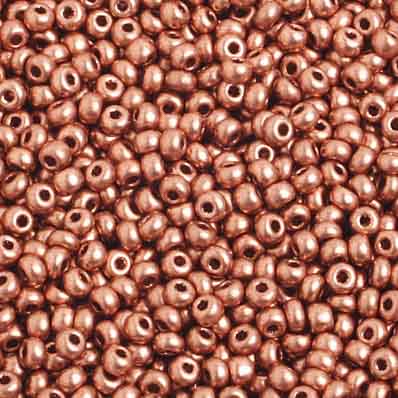 Czech Seed Bead 10/0 Metallic Copper Matt