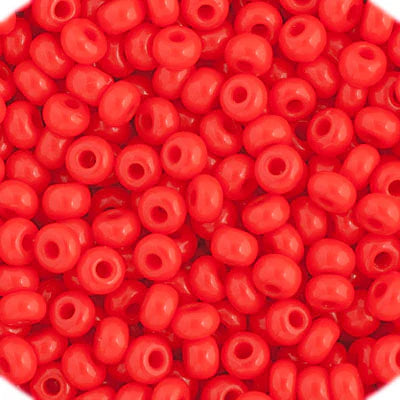 Czech Seed Bead 10/0 Light Red