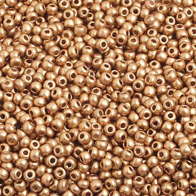 Czech Seed Bead 10/0 Metallic Light Gold