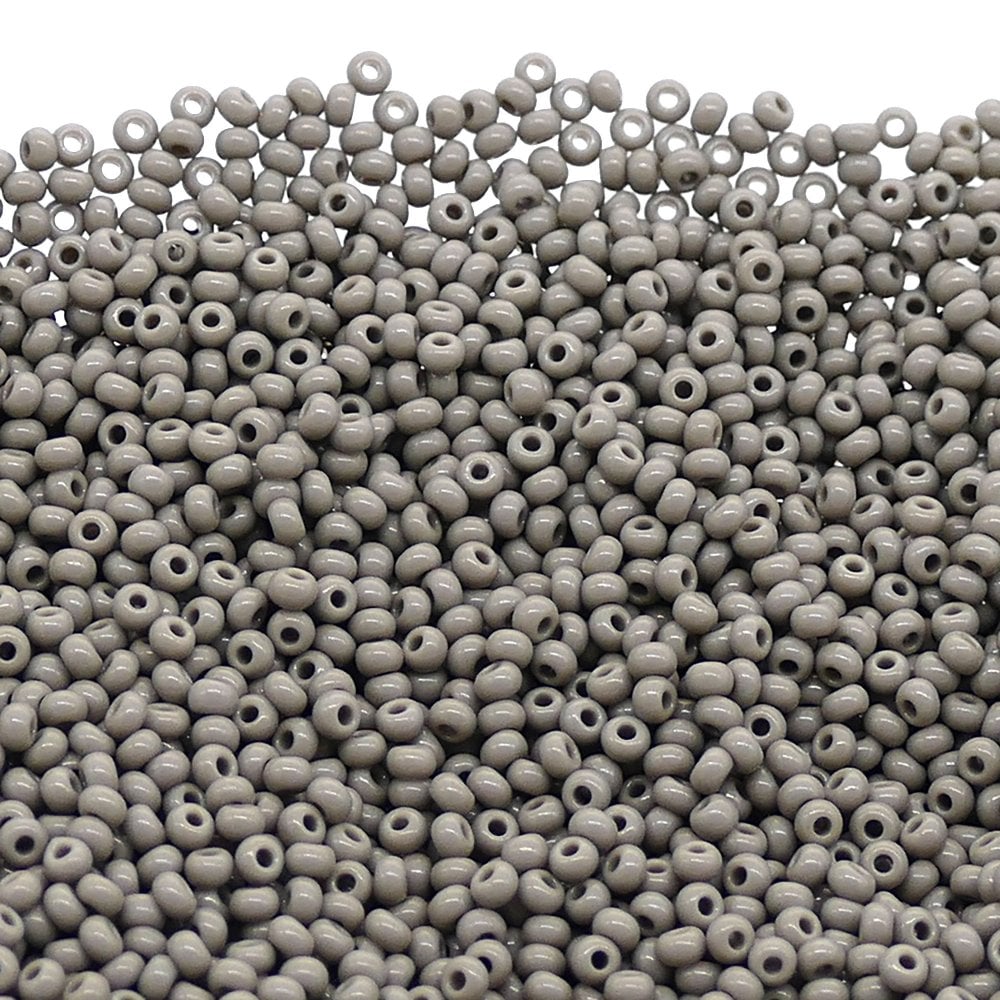 Czech Seed Bead 10/0 Opaque Grey